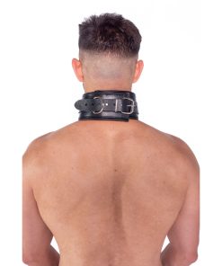 Prowler Red Leather Lockable Collar S/M