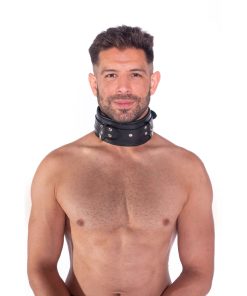 Prowler Red Leather Lockable Collar L/Xl