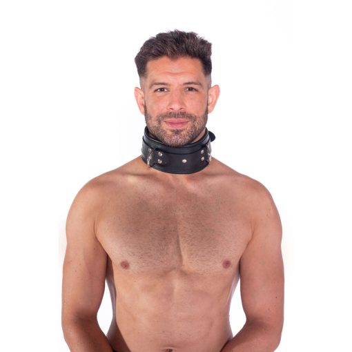 Prowler Red Leather Lockable Collar L/Xl