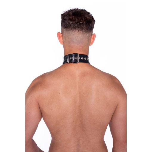 Prowler Red Leather Collar With Strap - Image 5