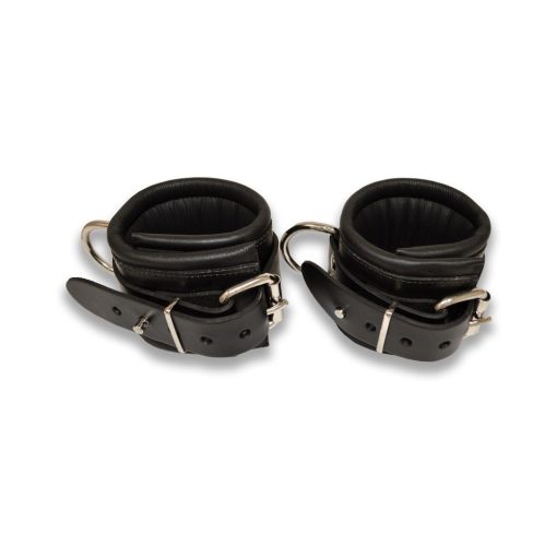 Prowler Red Leather Lockable Wrist Restraints L/Xl