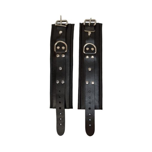 Prowler Red Leather Lockable Ankle Restraints L/Xl - Image 2