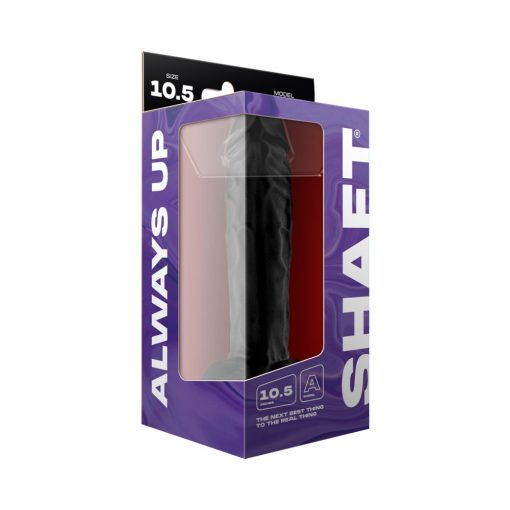Shaft Model A 10.5 In. Liquid Silicone Dong With Balls Black - Image 7