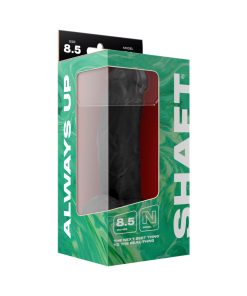 Shaft Model N 8.5 In. Liquid Silicone Dong With Balls Black