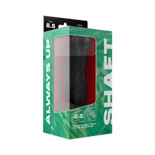 Shaft Model N 8.5 In. Liquid Silicone Dong With Balls Black - Image 5