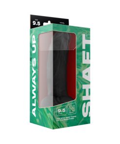 Shaft Model N 9.5 In. Liquid Silicone Dong With Balls Black