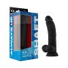 Shaft Model C 9.5 In. Liquid Silicone Dong With Balls Black