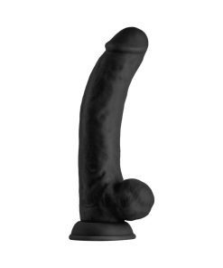 Shaft Model C 9.5 In. Liquid Silicone Dong With Balls Black