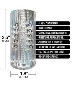 Mstr B8 Clear-View Beaded Stroker Balls To The Wall