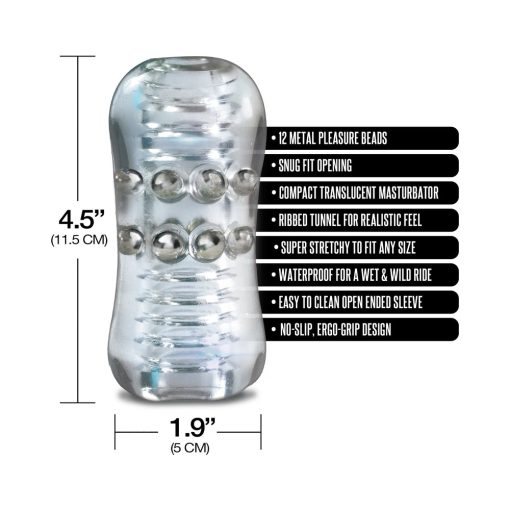 MSTR B8 Head Banger – Beaded Male Stroker with Clear View Design - Image 5