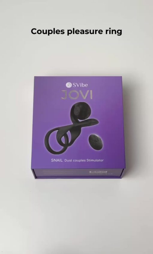 Snail Vibe Jovi Vibrating Couples Ring with Remote – Black - Image 14