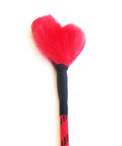 Fluffy Heart Crop (Red/Leather)