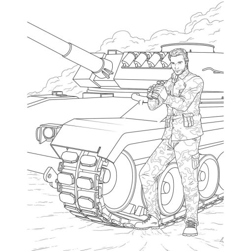Men In Uniform Coloring Book - Image 3