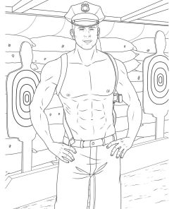 Men In Uniform Coloring Book
