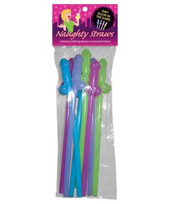 Glow-In-The-Dark Naughty Straws 8-Pack