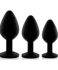 Rianne S 3-Piece Booty Plug Set Black