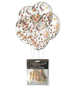 Glitterati Penis Party Confetti Filled Balloons 5-Pack