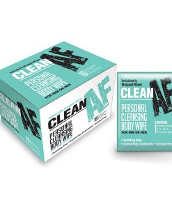 Clean Af Individually Wrapped Personal Cleaning Body Wipe 16-Pack Box