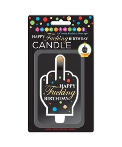 Happy Fucking Birthday Middle Finger Candle