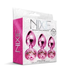 Alternative view of Nixie Metal Butt Plug Trainer Set 3-Piece Pink Metallic