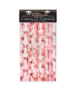 Glitterati Penis Party Metallic Foil Curtains 2-Pack