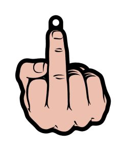Wood Rocket Air Freshener Middle Finger Peach