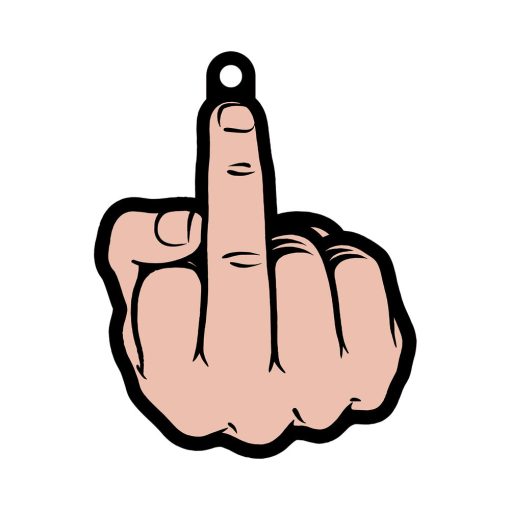 Wood Rocket Air Freshener Middle Finger Peach - Image 3
