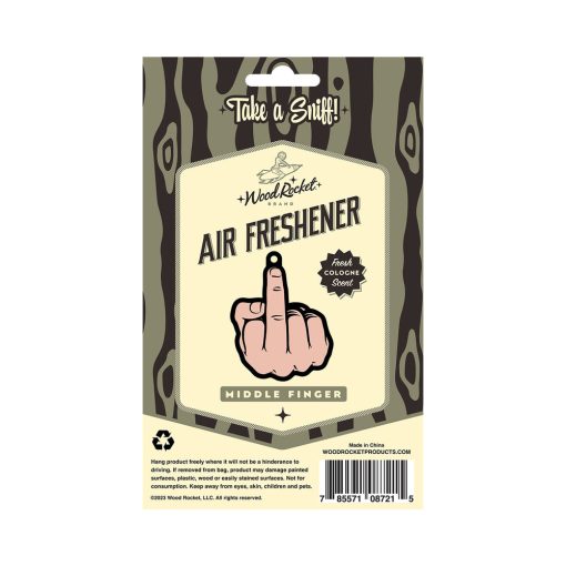 Wood Rocket Air Freshener Middle Finger Peach - Image 4