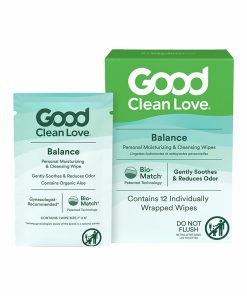 Good Clean Love Balance Personal Moisturizing & Cleansing Wipes 12-Pack