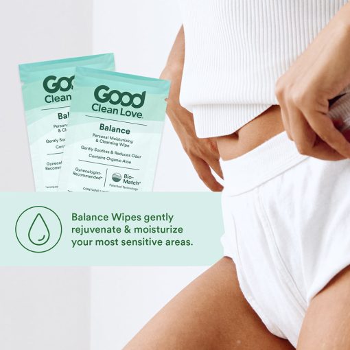 Good Clean Love Balance Personal Moisturizing & Cleansing Wipes 12-Pack - Image 6