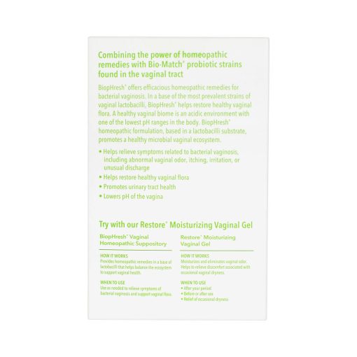 Good Clean Love Biophresh Vaginal Homeopathic Suppository 10-Pack - Image 3