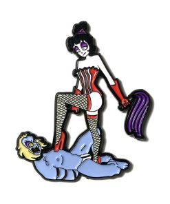 Geeky & Kinky Mistress Goth Girl Enamel Pin