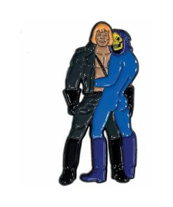 Geeky & Kinky Strongman And Skeleton Guy Enamel Pin