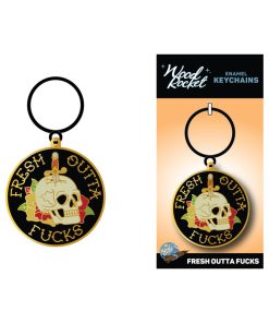 Fresh Outta Fucks Skull Keychain