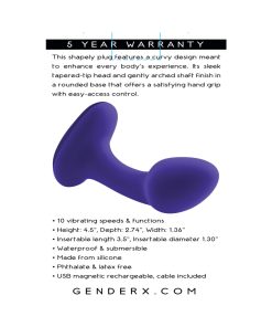 Gender X Anybody'S Plug Rechargeable Plug Silicone Purple