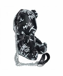 Alternative view of Shots Bear Bag Pleather Writing Black