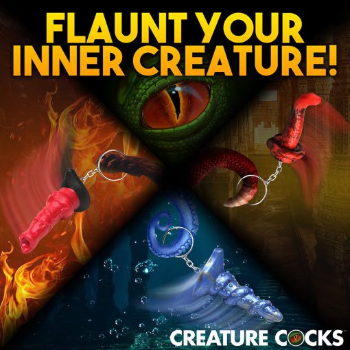 Creature Cocks Hell-Hound, Lord Kraken & King Cobra Silicone Keychain Set - Image 7