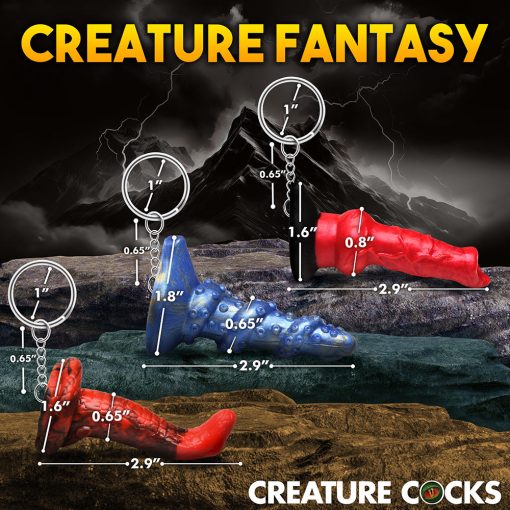 Creature Cocks Hell-Hound, Lord Kraken & King Cobra Silicone Keychain Set - Image 8