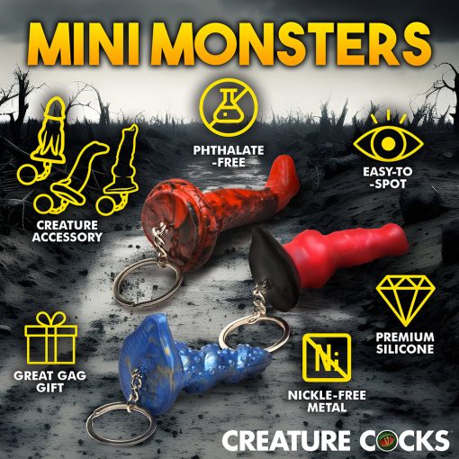 Creature Cocks Hell-Hound, Lord Kraken & King Cobra Silicone Keychain Set - Image 9