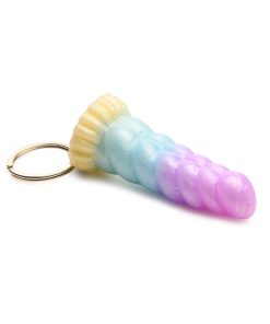 Alternative view of Creature Cocks Mystique Unicorn Silicone Keychain