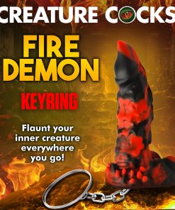 Creature Cocks Fire Demon Keychain