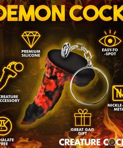Creature Cocks Fire Demon Keychain