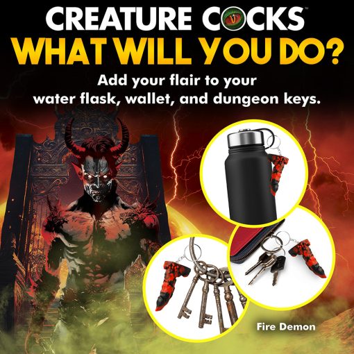 Creature Cocks Fire Demon Keychain - Image 10