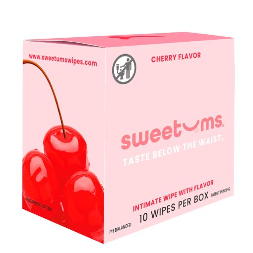 Sweetums Intimate Wipes Cherry Flavor 10-Pack - Image 3