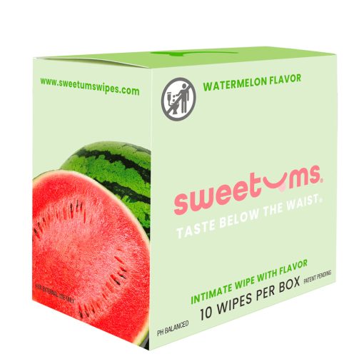 Sweetums Intimate Wipes Watermelon Flavor 10-Pack - Image 3