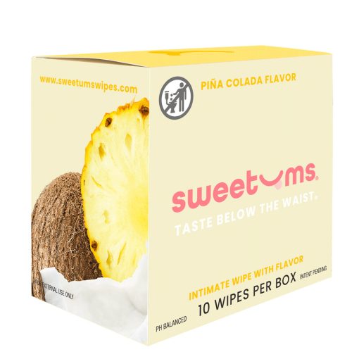 Sweetums Intimate Wipes Pina Colada Flavor 10-Pack - Image 4
