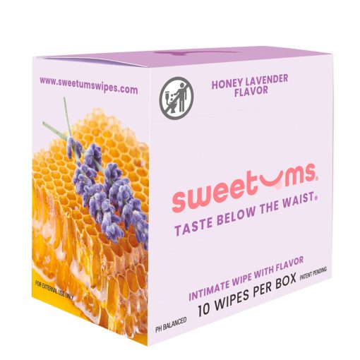 Sweetums Intimate Wipes Honey Lavender Flavor 10-Pack - Image 4