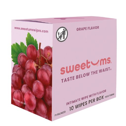 Sweetums Intimate Wipes Grape Flavor 10-Pack - Image 4