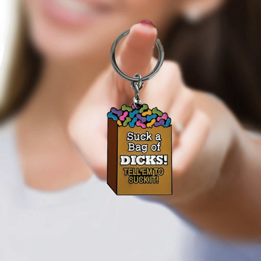 Super Fun Key Chain Suck A Bag Of Dicks - Image 2
