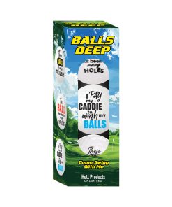 Balls Deep Funny Slogan Golf Balls Assorted 3-Pack